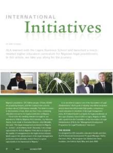 ALANews Oct/Nov 2009 Cover Story - International